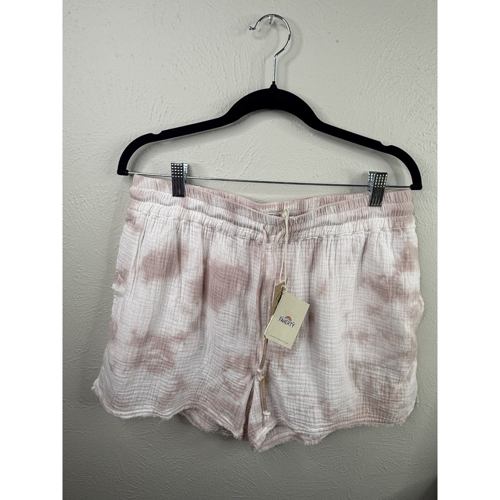 FAHERTY Topanga Dream Organic Cotton Gauze Ventura Tie Dye Shorts size XL NEW